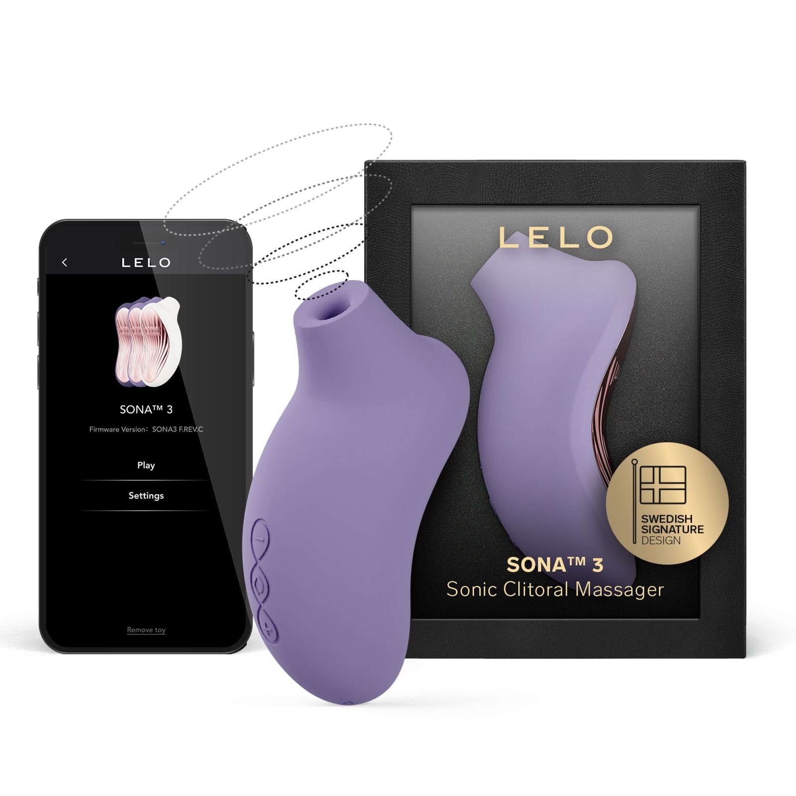 Stymulator łechtaczki sterowany aplikacją Sona 3 Violet Dusk LELO