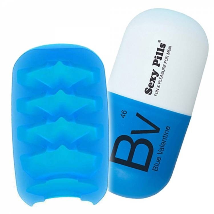 Mini Masturbator Żelowa Pochwa z Wypustkami Niebieski