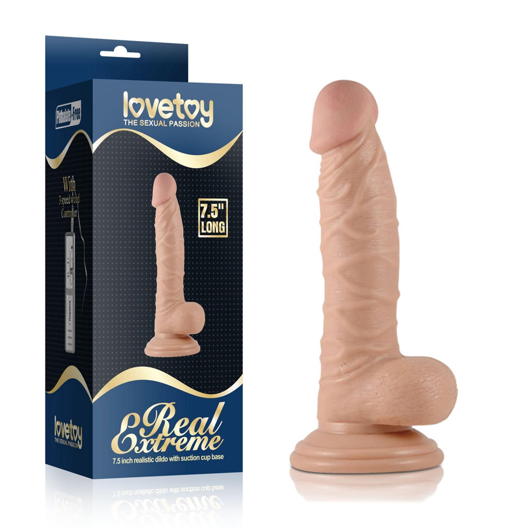 Dildo z Przyssawką Real Extreme Lovetoy 19,1 Cm Cielisty | 100% ORYGINAŁ| DYSKRETNA PRZESYŁKA