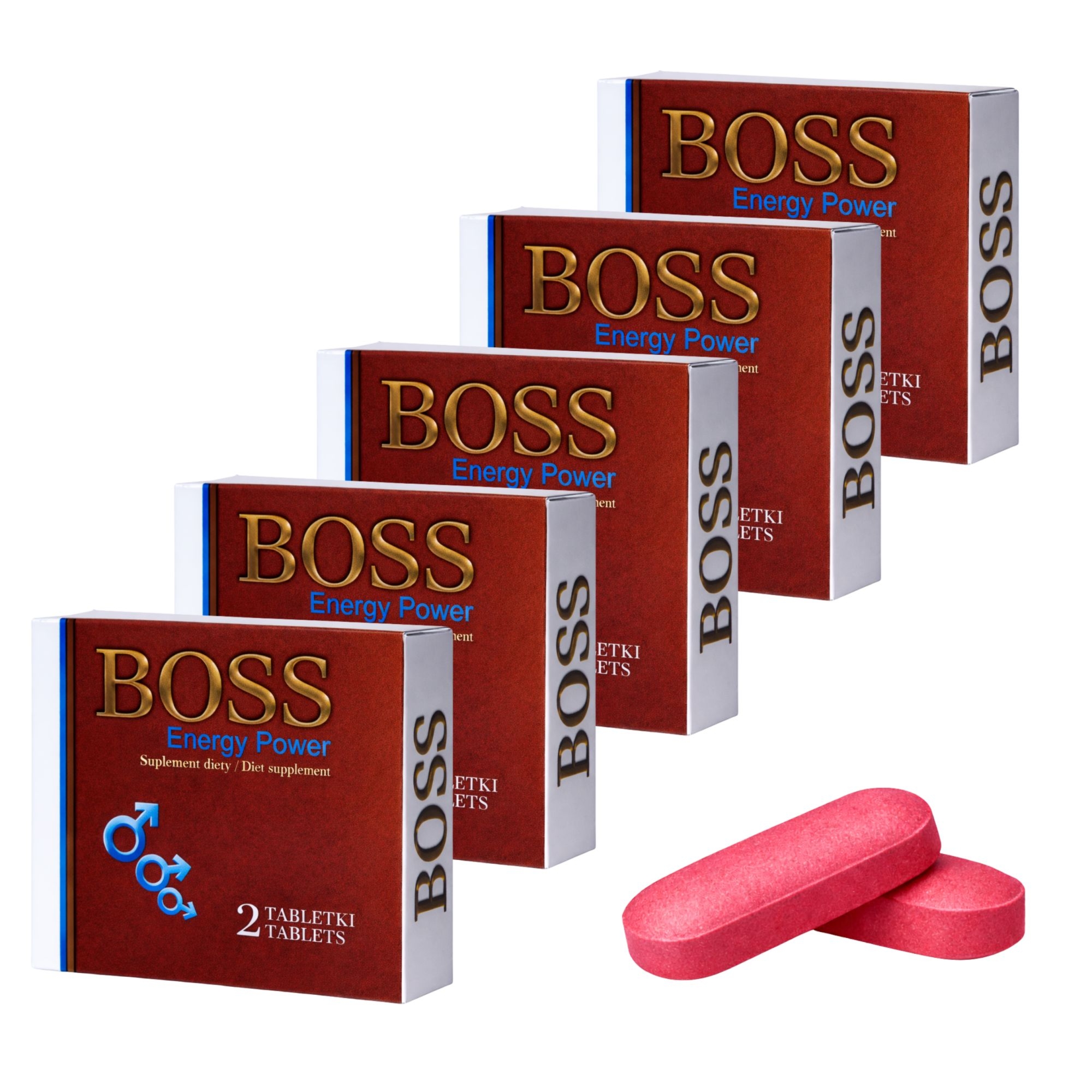 Boss Energy Power Ginseng na Erekcję 150mg 2 szt. Pakiet 5 op. | 100% ORYGINAŁ