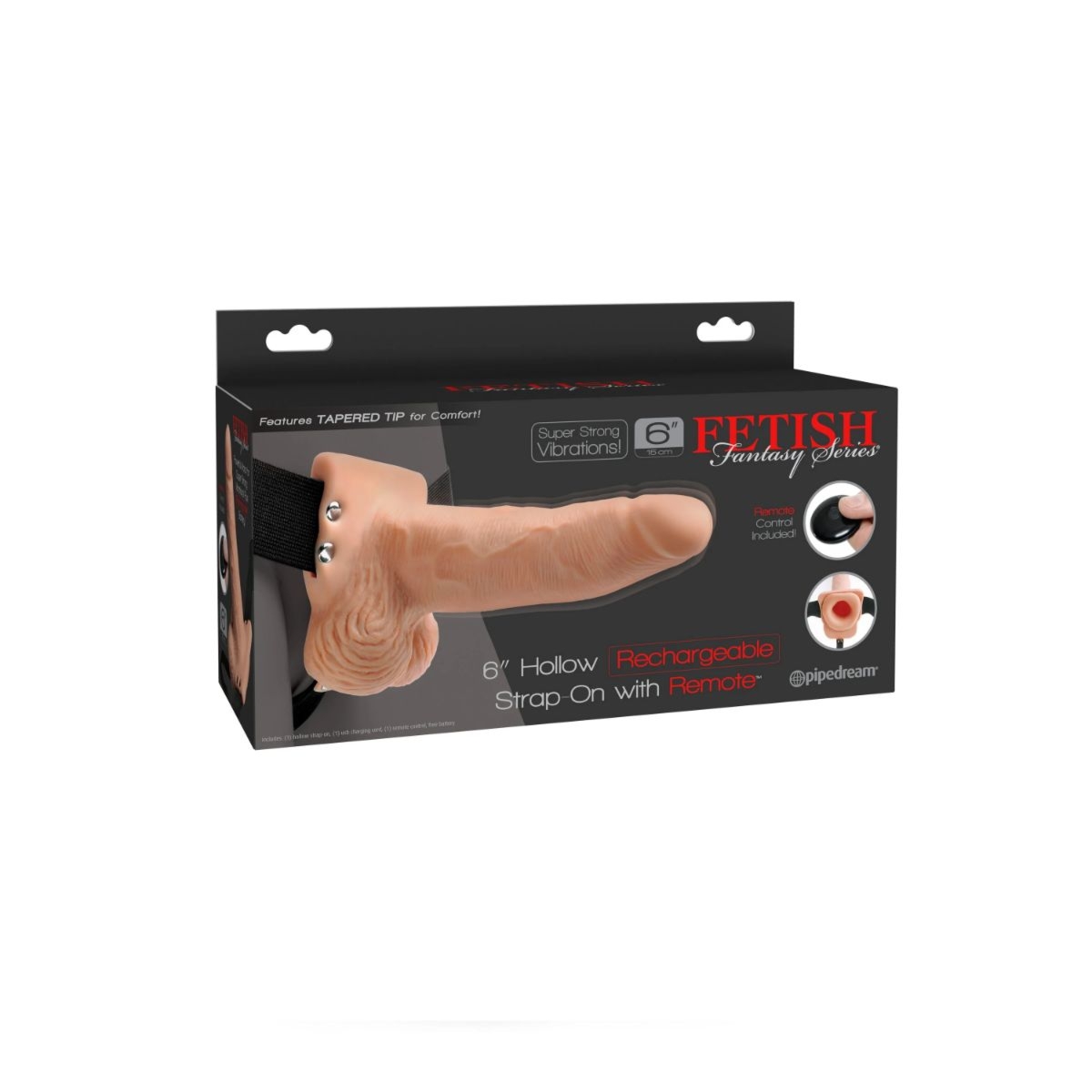 Uprząż Fetish Fantasy Series 6" Hollow Strap-On With Remote Light Pipedream