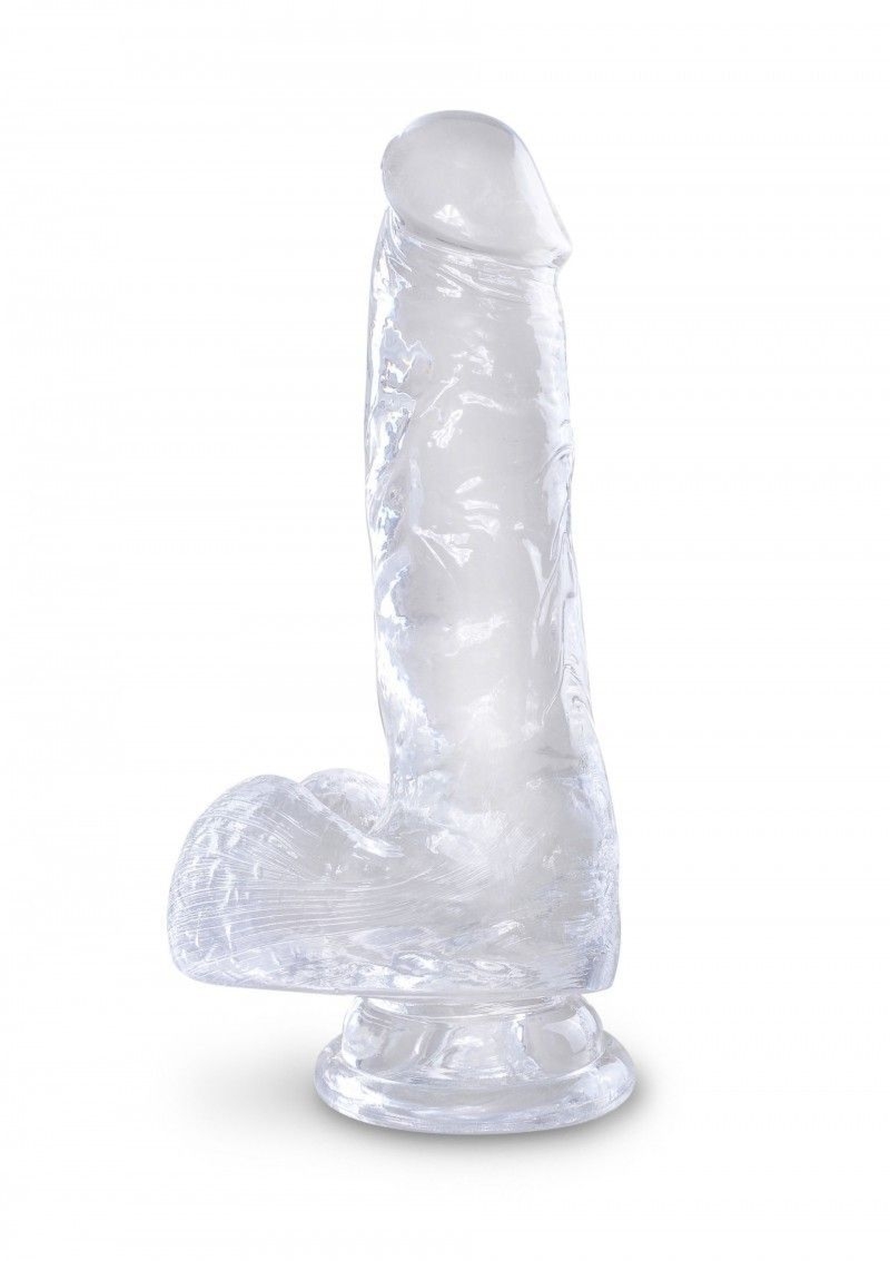 6 Inch Cock With Balls Transparant King Cock