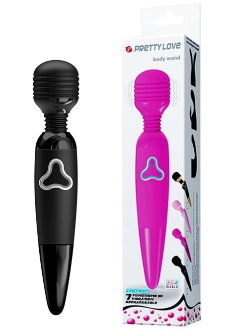 Stymulator Łechtaczki BODY WAND BLACK 7 Function Pretty Love Czarny | 100% ORYGINAŁ