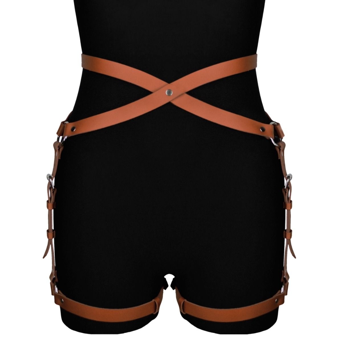 Brązowa Skórzana Uprząż Na Uda Alisa Karess