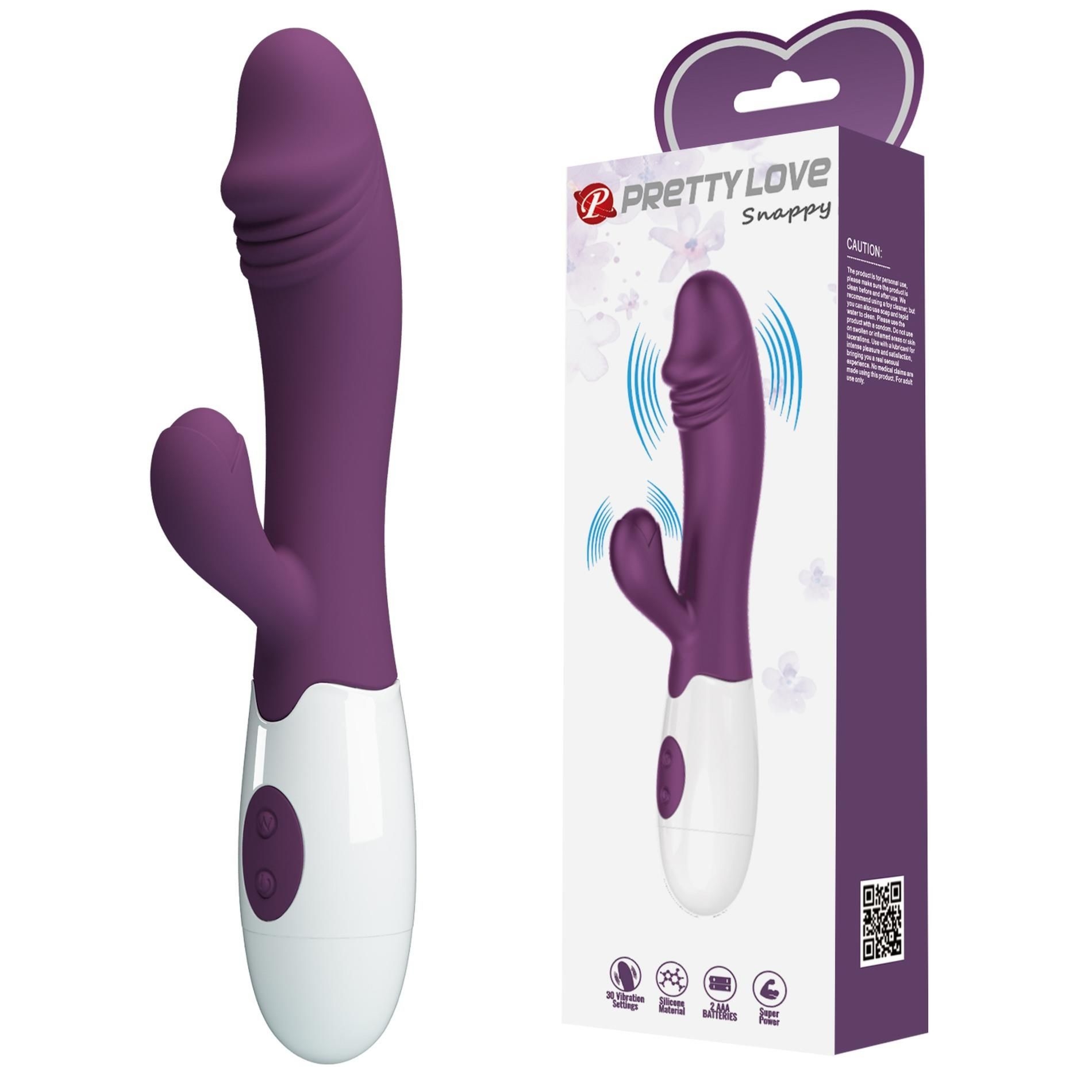 Wibrator Króliczek Snappy Dark Purple Pretty Love Sterowany Zdalnie Fioletowy | 100% ORYGINAŁ| DYSKRETNA PRZESYŁKA