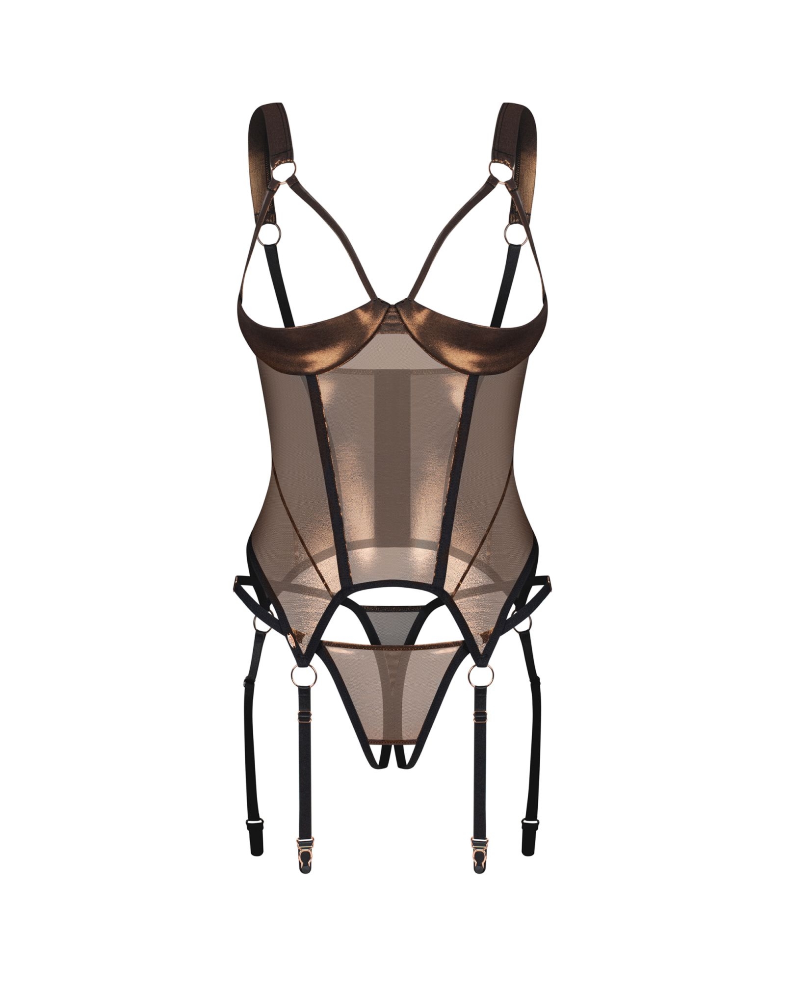 Soranna gorset i stringi otwarte L/XL Obsessive