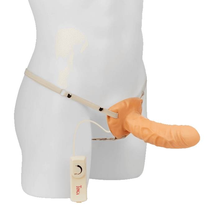 Strap On Pusty Wibracje Zakrzywiony 18cm | 100% ORYGINAŁ