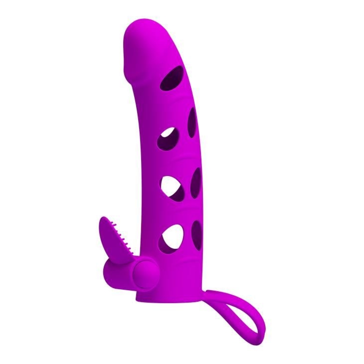 Nakładka na Penisa Vibrating Penis Sleeve With Ball Strap Pretty Love | 100% ORYGINAŁ