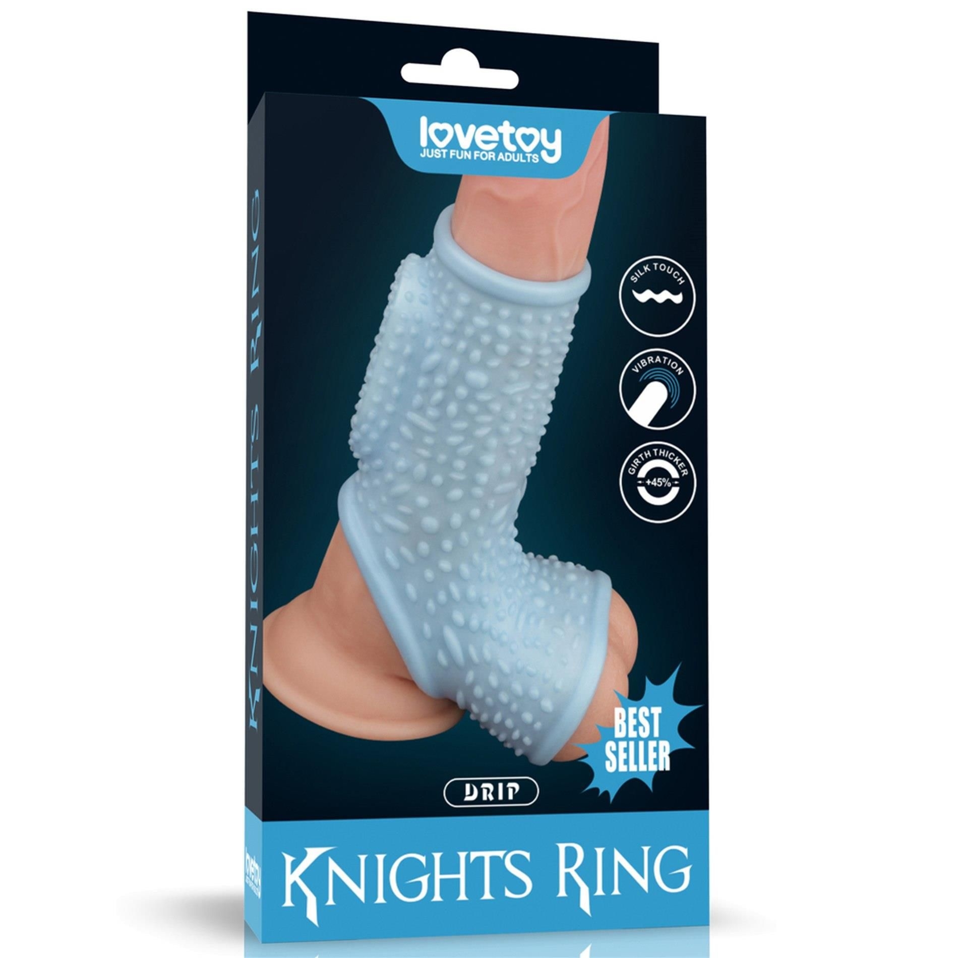 Pierścień Erekcyjny Drip Knights With Scrotum Lovetoy Wibrujący | 100% ORYGINAŁ| DYSKRETNA PRZESYŁKA