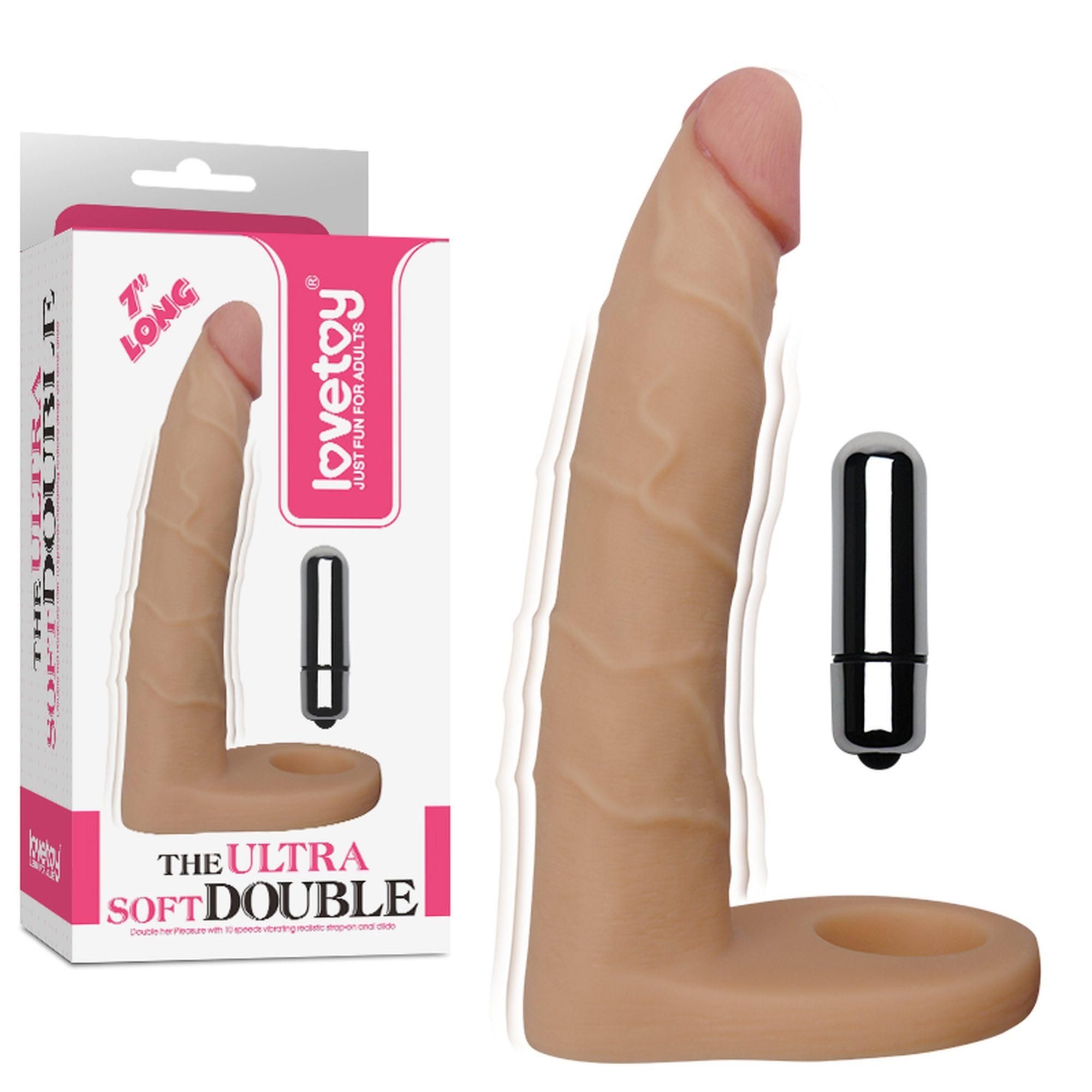 Korek Analny The Ultra Soft Double Lovetoy Wibrujący 17,8 Cm | 100% ORYGINAŁ| DYSKRETNA PRZESYŁKA