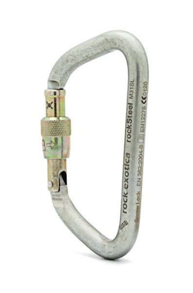 Karabinek rockSteel Screw-Lock