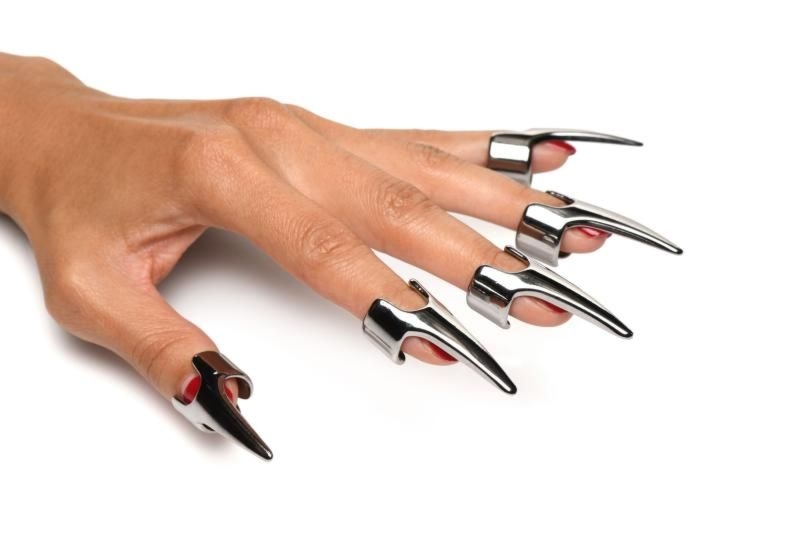 Nakładki na palce sensoryczne BDSM XR Brands Five-Piece Sensation Claw Rings