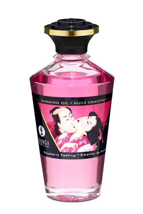 Rozgrzewający jadalny olejek malinowy Shunga Aphrodisiac Oil Raspberry Feeling