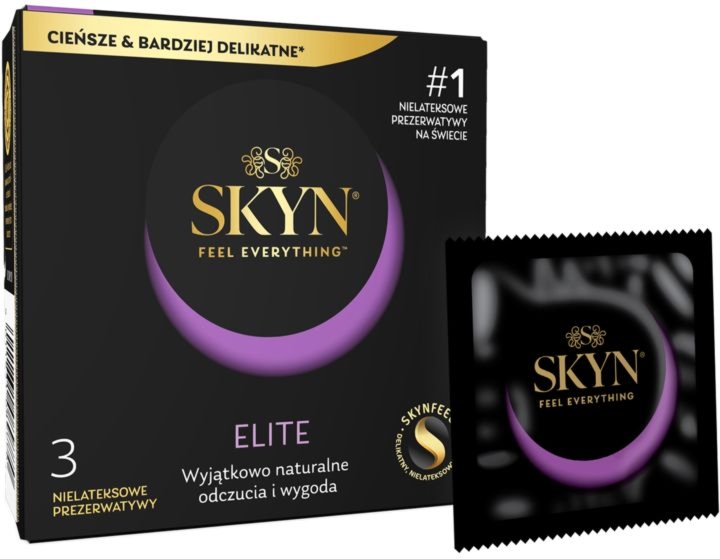 Ultracienkie prezerwatywy nielateksowe Skyn Elite (3 szt.)
