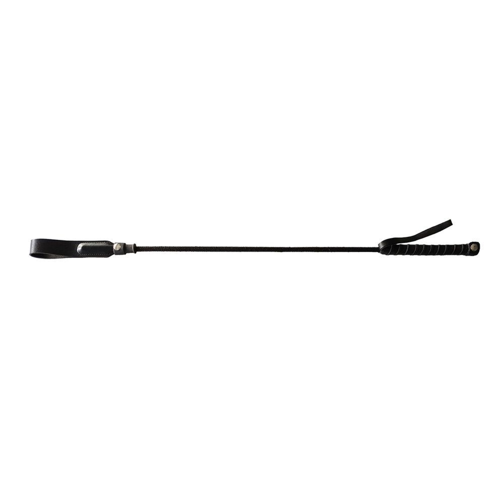Szpicruta Rouge Leather Long Riding Crop Slim Tip Black