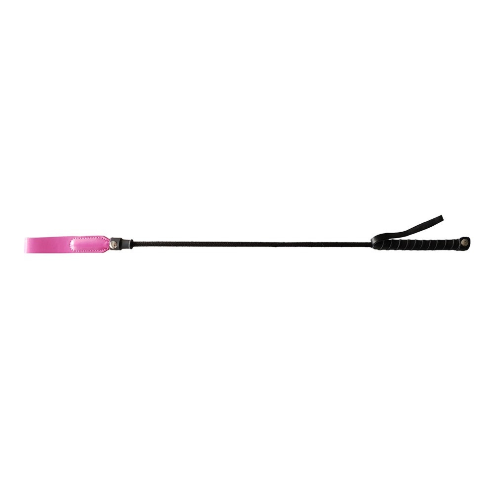 Szpicruta Rouge Leather Long Riding Crop Slim Tip Pink
