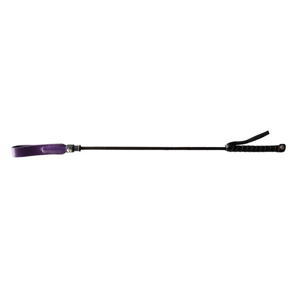 Szpicruta Rouge Leather Long Riding Crop Slim Tip Purple