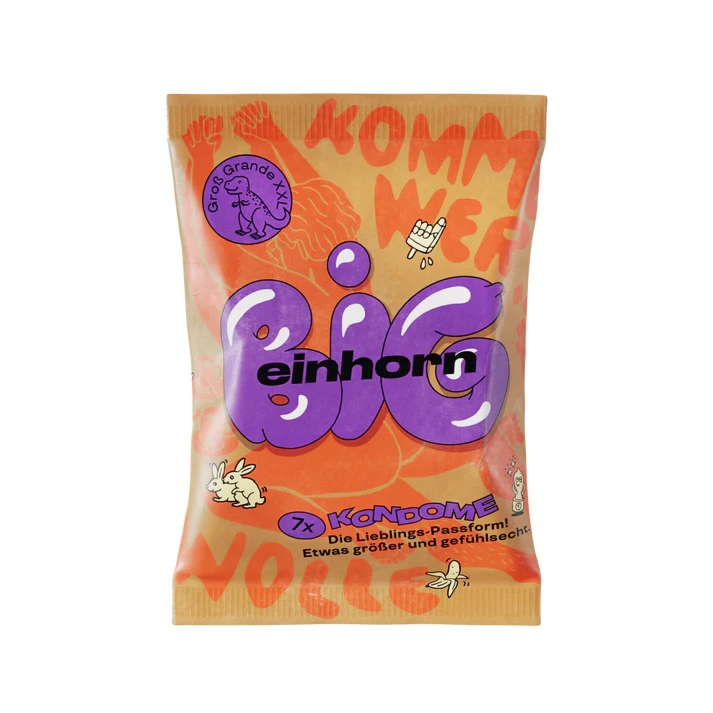 Prezerwatywy wegańskie XL Einhorn Big (57mm) 7 sztuk