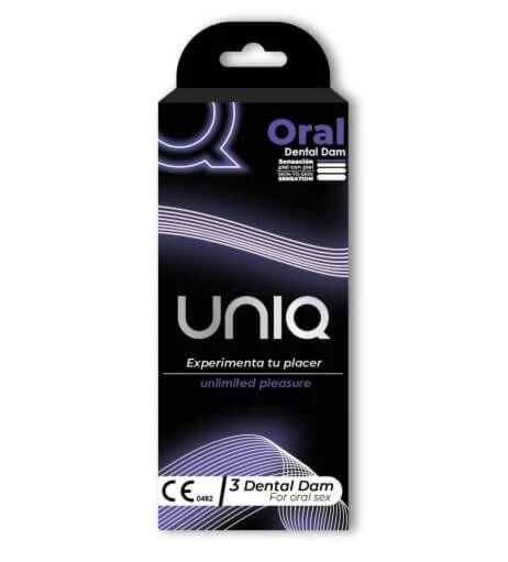 Maski oralne nielateksowe Uniq Oral Dental Dams Latex-Free 3 sztuki