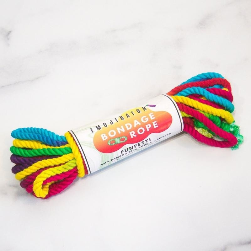 Tęczowa lina BDSM Emojibator Rainbow Bondage Rope