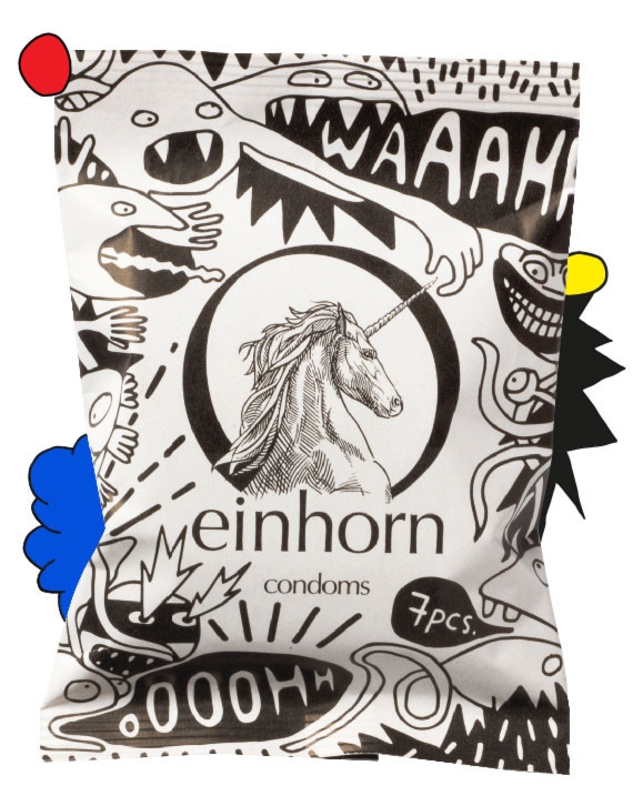 3PAK WEGANSKICH PREZERWATYW EINHORN