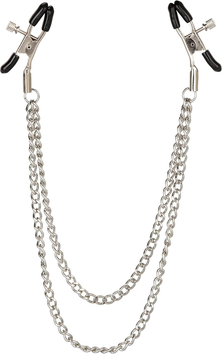 Zaciski na sutki srebrny łańcuszek Calexotics Entice Tiered Nipple Clamps
