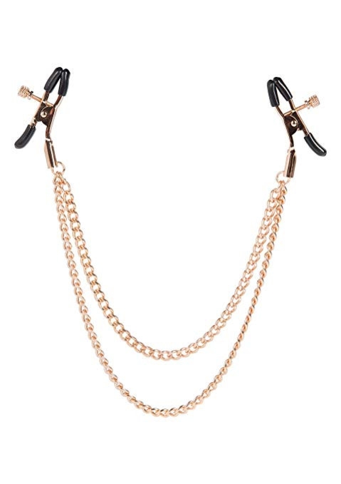 Zaciski na sutki złoty łańcuszek Calexotics Entice Tiered Nipple Clamps