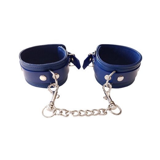 Skórzane kajdanki na nogi Rouge Ankle Cuffs Blue