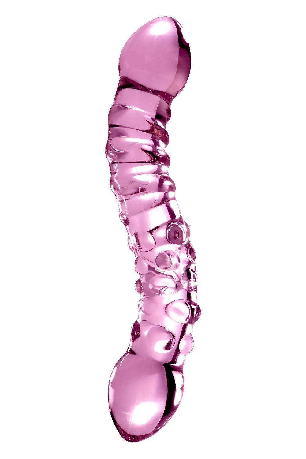 Dwustronne szklane dildo obszaru G i P Icicles no. 55