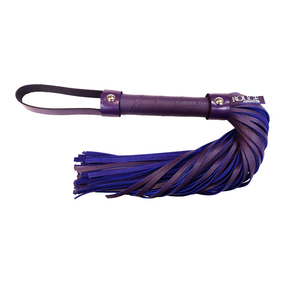 Skórzany flogger Rouge Short Leather Flogger Purple