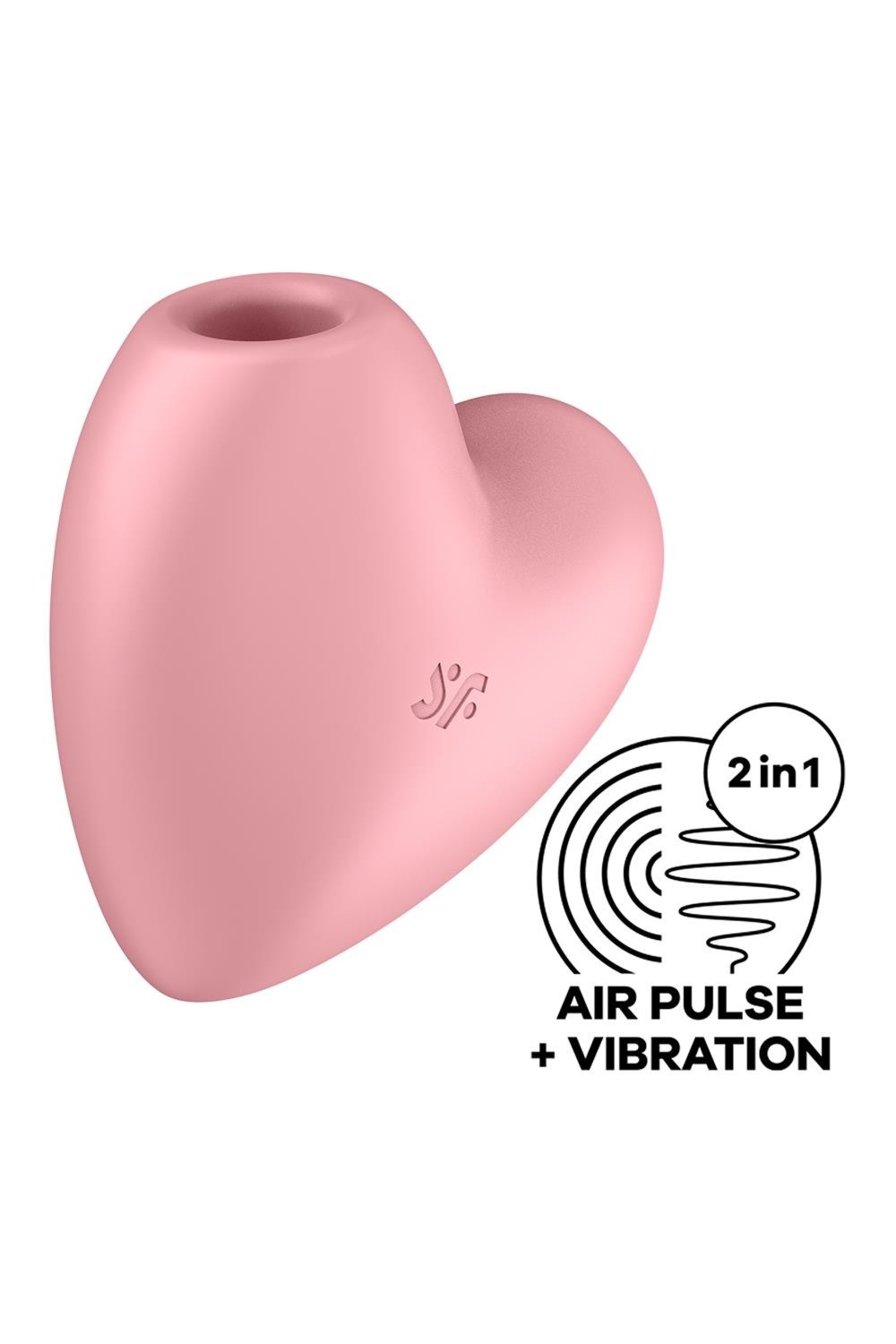 Bezdotykowy masażer łechtaczki wibrujący 2w1 Satisfyer Cutie Heart Pink