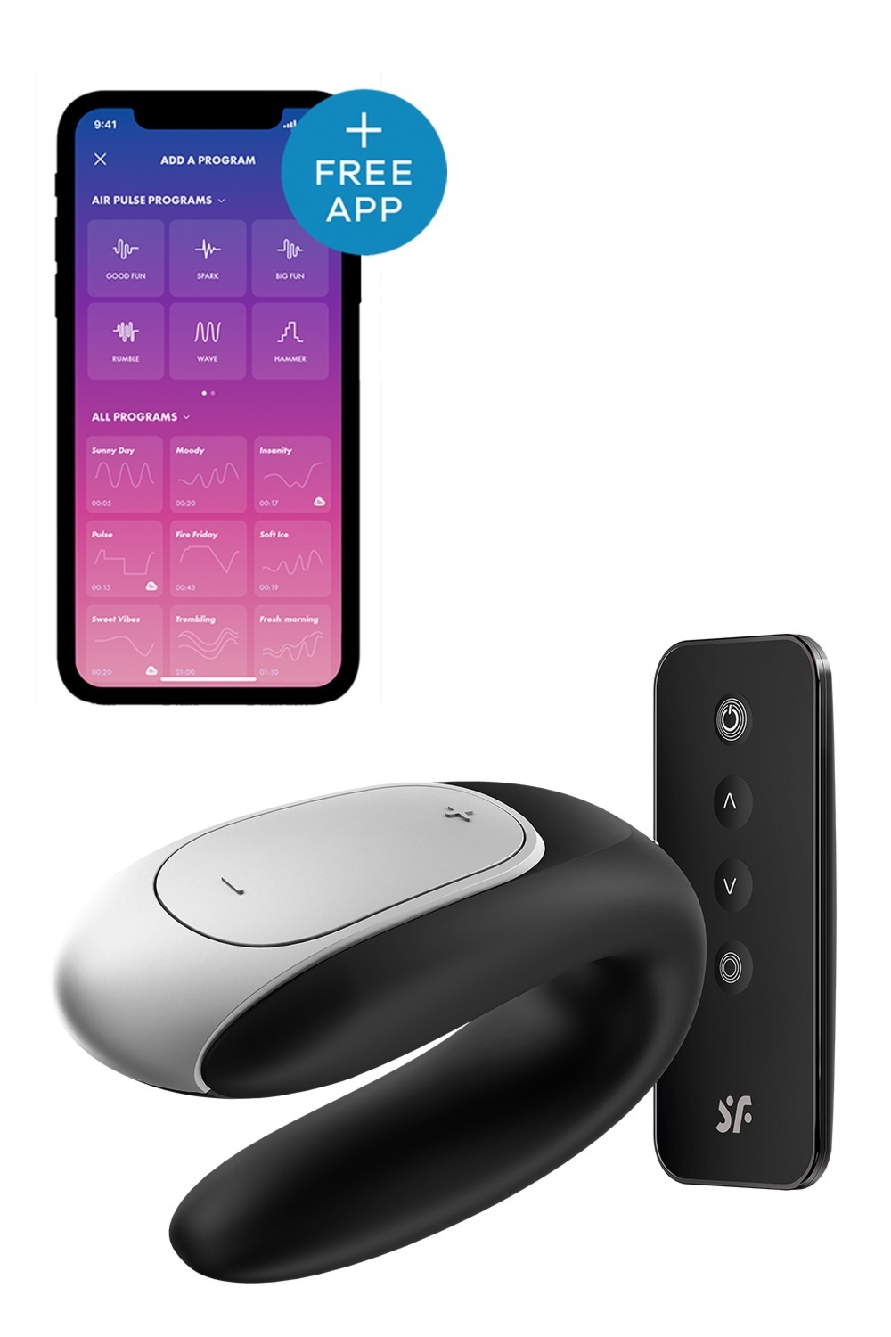 Wibrator dla par zdalnie sterowany Satisfyer Double Fun