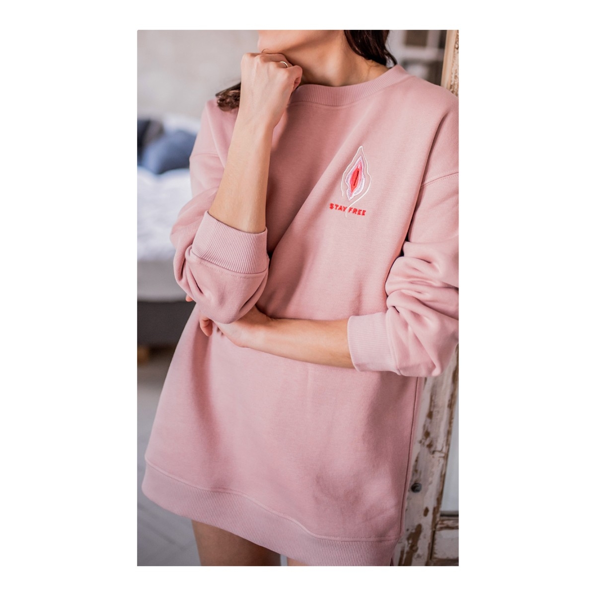 Bluza Stay Free RQL Rose Quartz Love