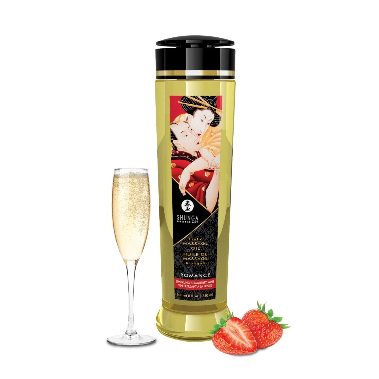 Olejek Do Masażu Shunga Erotic Massage Oil Romance (Sparkling Strawberry Wine) 240ml