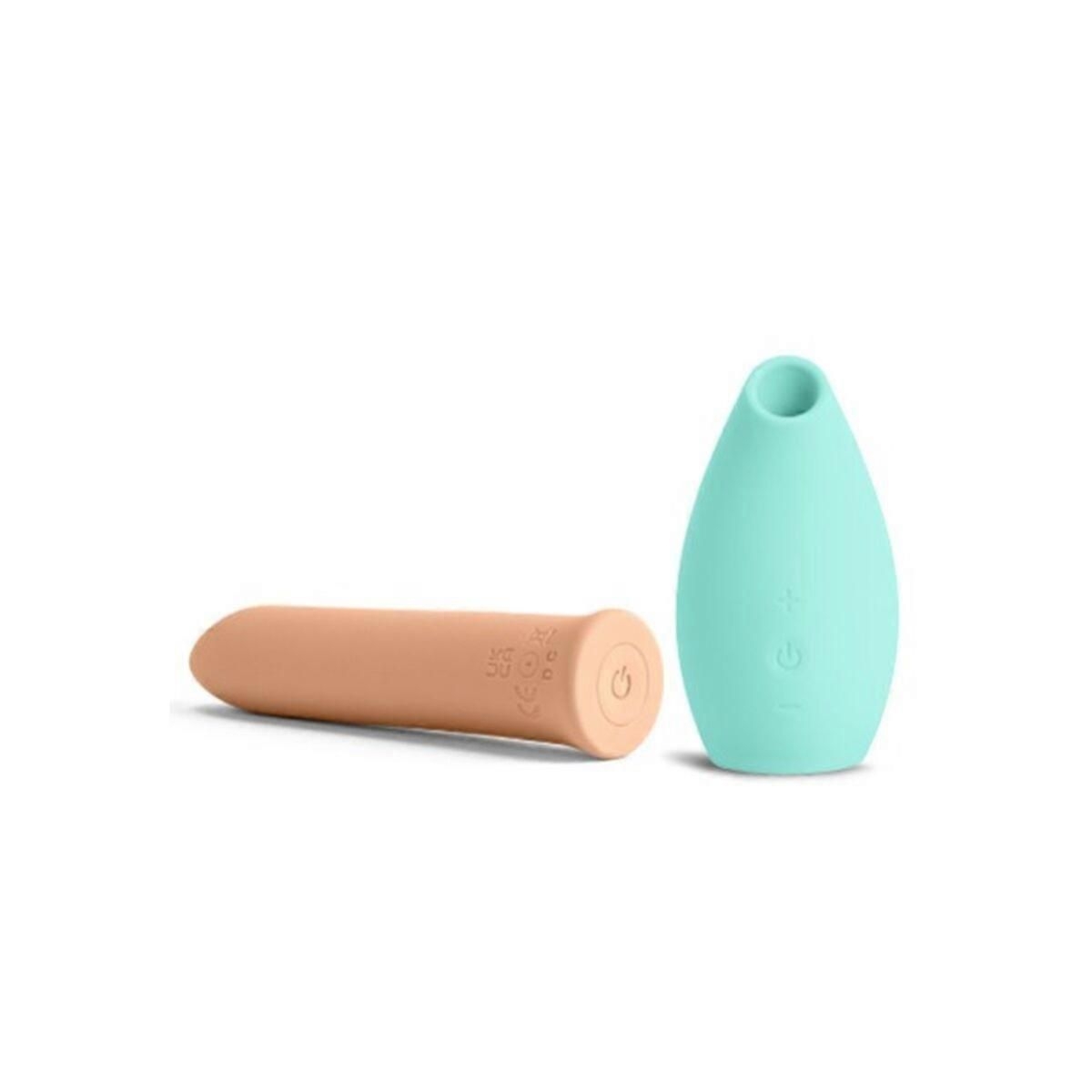 Wibrator pocisk + bezdotykowy masażer łechtaczki S PleasuresLovers Kit Mint & Peach