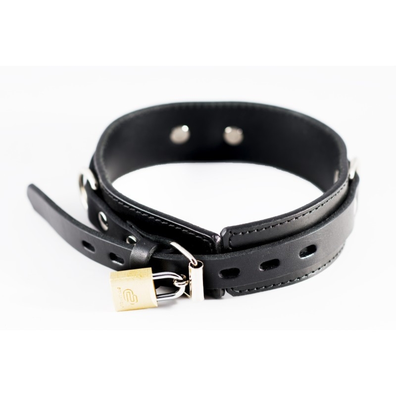 Skórzana wąska obroża 