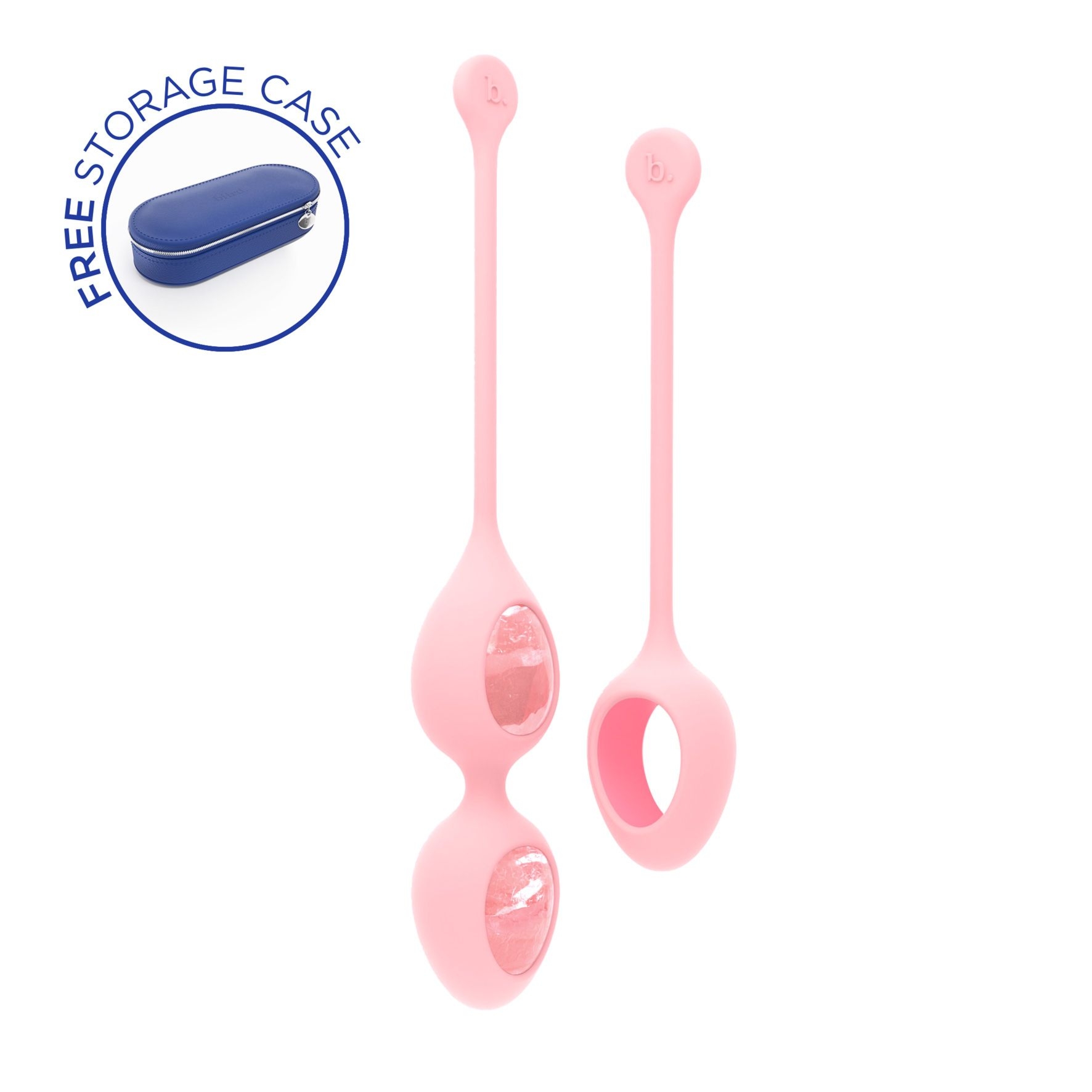 Jajeczka joni z różowego kwarcu Biird Yonii Set of 2 Quartz Yoni Eggs