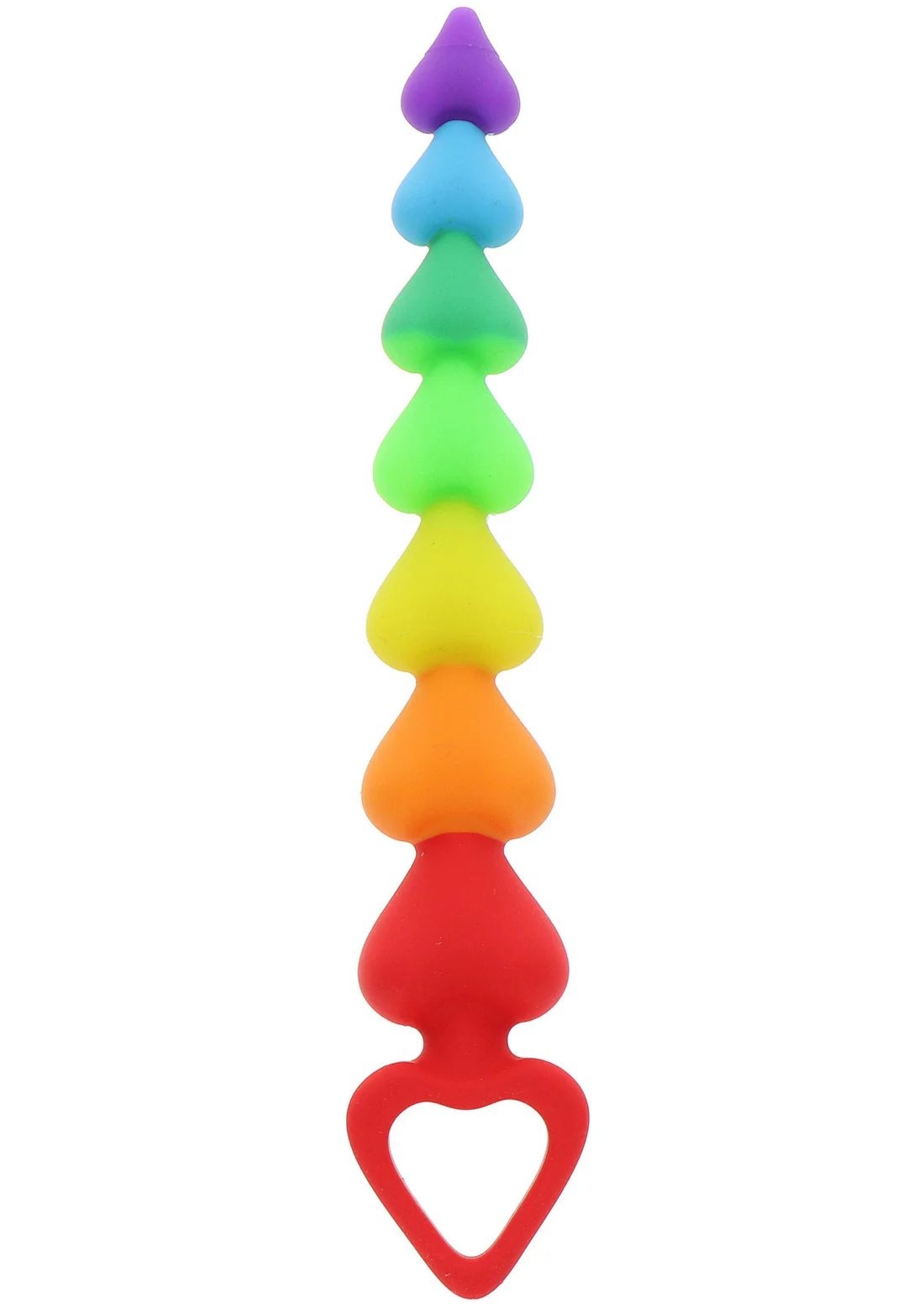 Korale analne Toyjoy Rainbow Heart Beads