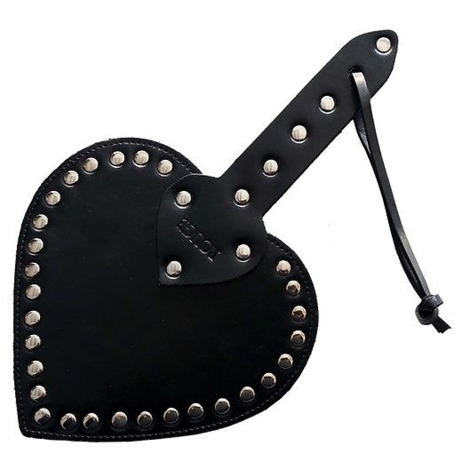 Skórzana packa serce Rouge Heart Paddle Black