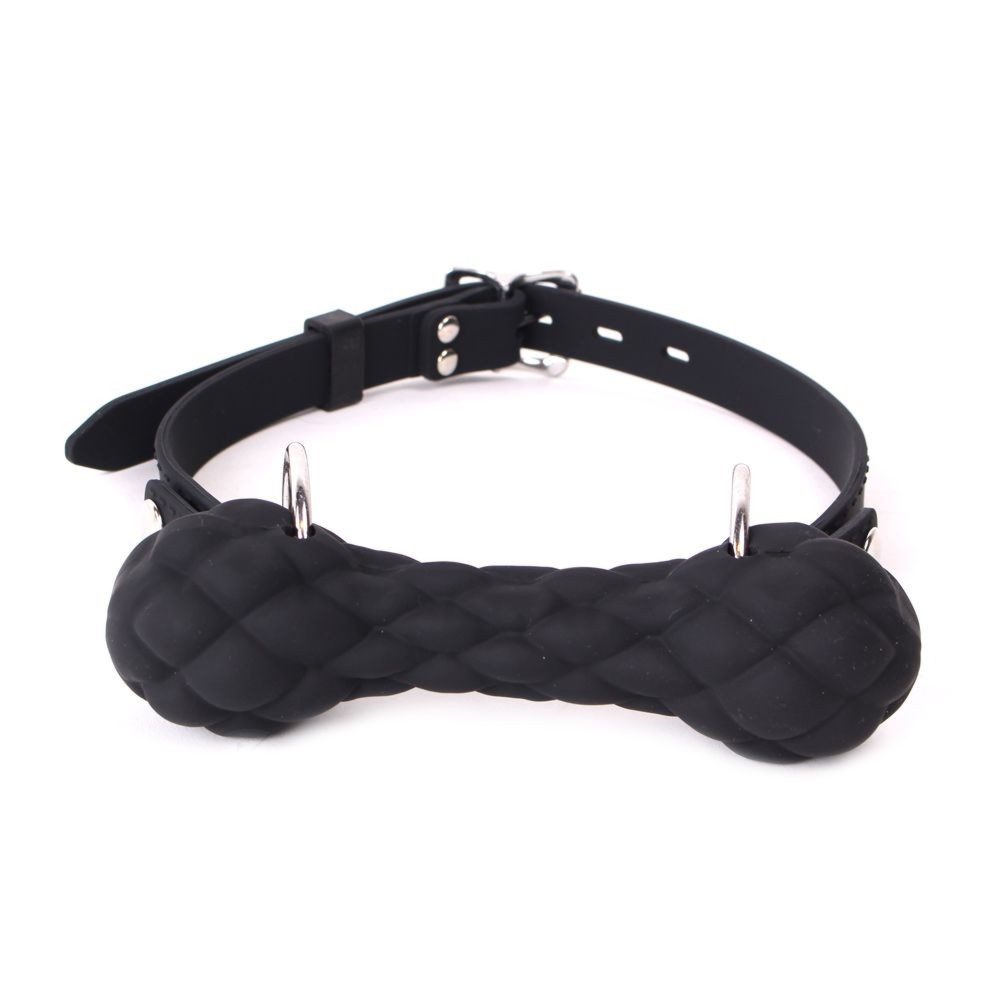 Podłużny silikonowy knebel kość Kiotos Bone Gag