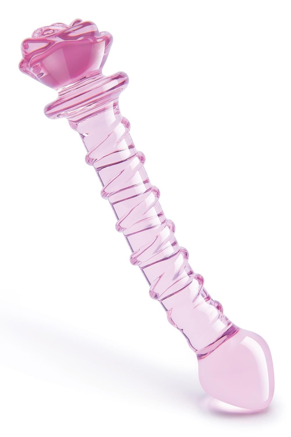 Szklane dildo obszaru G Dreamtoys Glaze Glass Rosebud Spiral 9