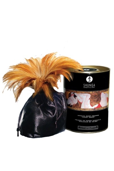 Jadalny puder do masażu ciała Shunga Sweet Snow Sensual Body Powder