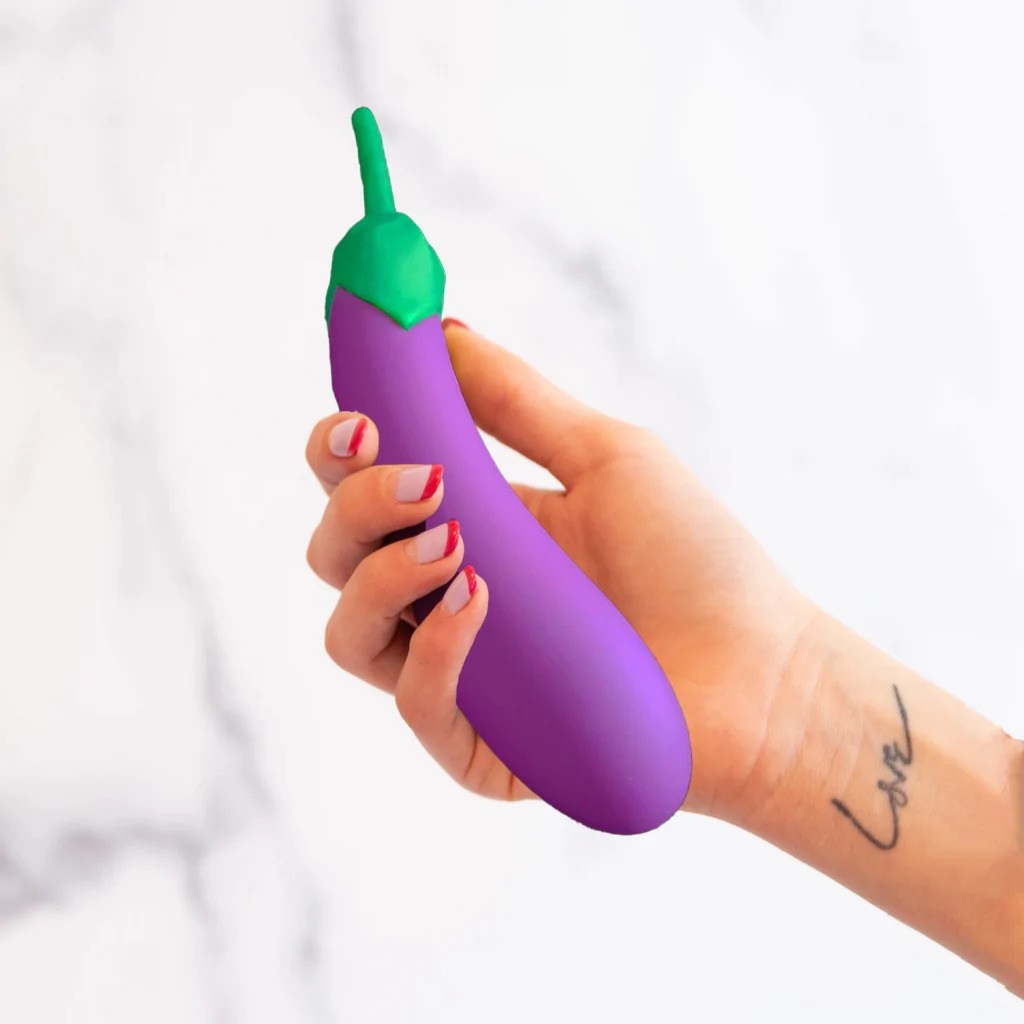 Duży wibrator Bakłażan Emojibator The Eggplant XL