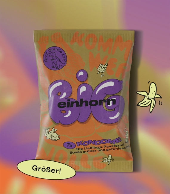 Wegańskie Prezerwatywy XL Einhorn Tyrannosaurus (57mm)