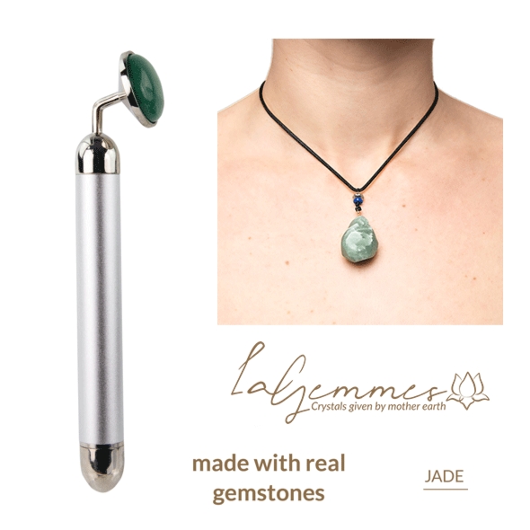 Wibrator i naszyjnik La Gemmes Lay-on Vibrator & Necklace Jade