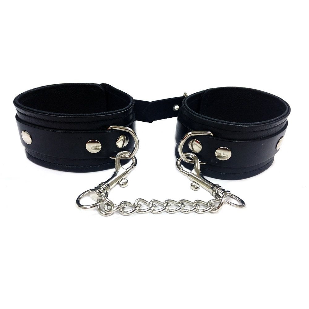 Skórzane kajdanki na nogi Rouge Ankle Cuffs Black