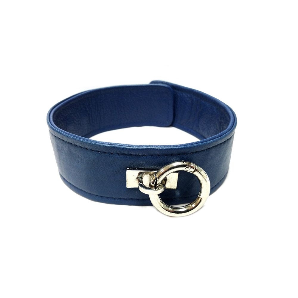 Skórzana obroża Rouge Plain Collar Blue