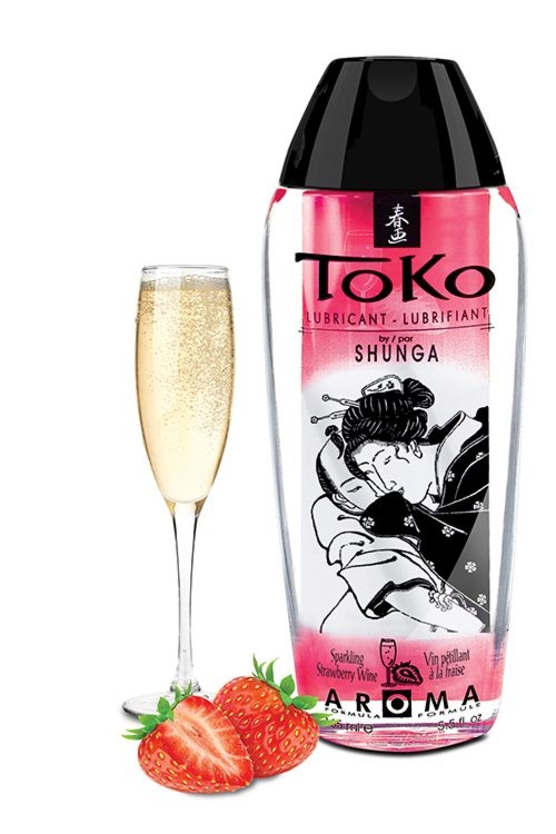 Lubrykant smakowy Shunga Toko Aroma Lubricant Strawberry & Champagne 165 ml