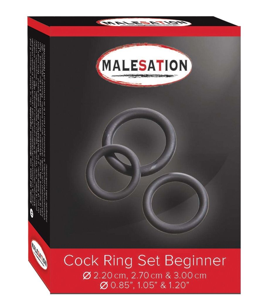 Zestaw pierścieni erekcyjnych MALESATION Cock Ring Set Beginner