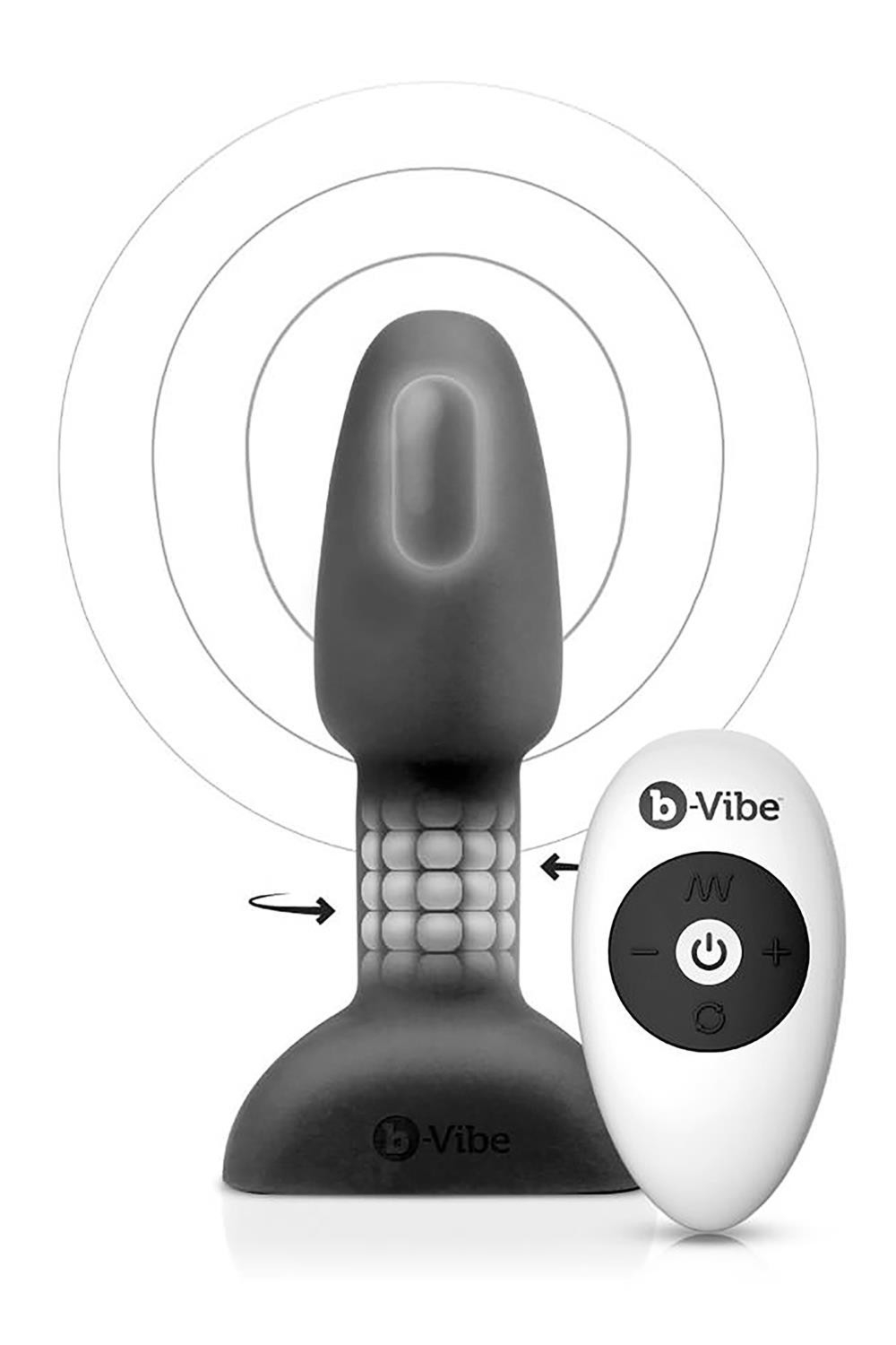 Korek analny wibrująco-rotujący b-Vibe Rimming Petite